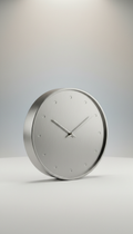 Brushed metal designer clock