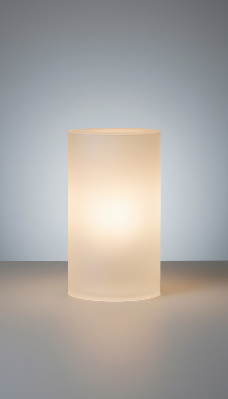 Frosted glass LED table lamp